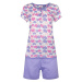 Evelin bavlněné dámské pyžamo srdíčka 2284 světle fialová