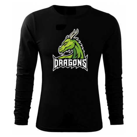 Dragons - logo týmu zelená (Hana-creative) - Triko s dlouhým rukávem FIT-T long sleeve