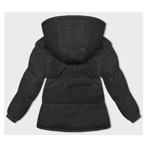 Černá dámská zimní bunda s kapucí (5M3169-392) J.STYLE