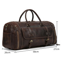 Velká cestovní taška z pravé kůže 58cm 40L