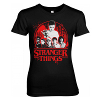 Stranger Things tričko, Stranger Things Distressed Girly Black, dámské