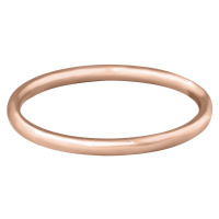 Troli Pozlacený minimalistický prsten z oceli Rose Gold 52 mm