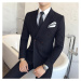 Pánský oblek dvouřadý Tuxedo set s vestou 3v1