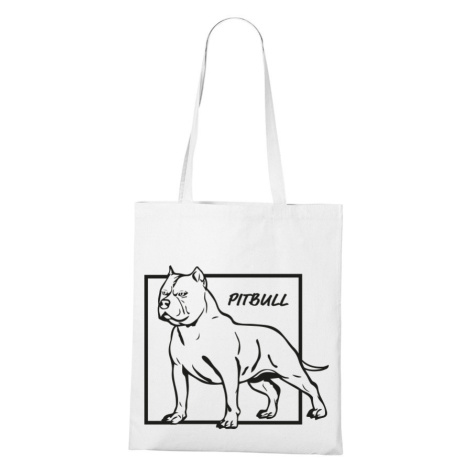 Plátěná nákupní taška s potiskem plemene Pitbull - dárek pro milovníky psů BezvaTriko