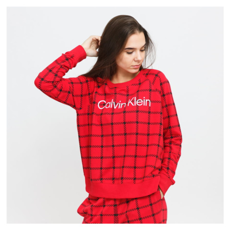 Calvin Klein W LS Sweatshirt červená / černá