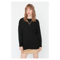 Trendyol Black Extra Wide Fit Základní pletený svetr