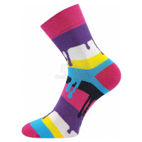 Dětské ponožky BOMA Jana Rozteklé pruhy vzor 36 tmavě růžová