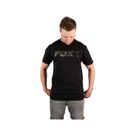 FOX Black/Camo Print T-Shirt Velikost M