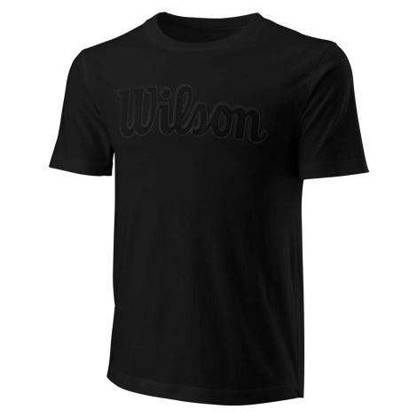 Pánské tričko Wilson Script Eco Cotton Tee Black L