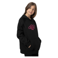 4F JUNIOR-SWEATSHIRT F217-20S-DEEP BLACK Černá