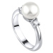 Silvego Stříbrný prsten Maya s pravou přírodní perlou LPS1496RW