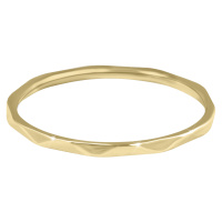 Troli Minimalistický pozlacený prsten s jemným designem Gold 51 mm