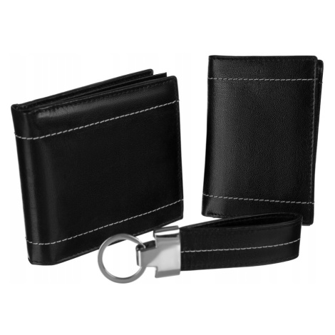 Dárková sada: kožená peněženka, pouzdro a klíčenka 4U CAVALDI