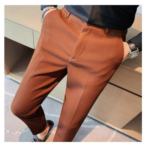 Texturované pánské kalhoty casual a office styl JFC FASHION
