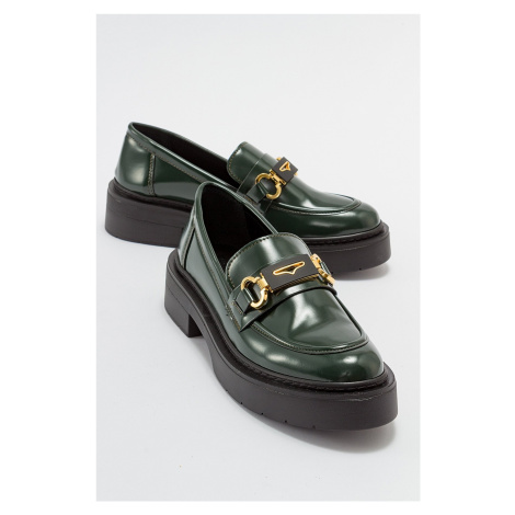 LuviShoes UNTE Green Turning Women's Loafer