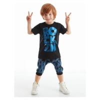 Denokids Rock On Boys T-shirt Capri Shorts Set