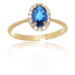 Dámský prsten ze žlutého zlata se zirkony PR0526F + DÁREK ZDARMA
