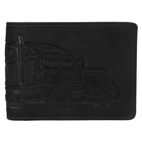 Lagen Pánská kožená peněženka 219173 kamion - černá