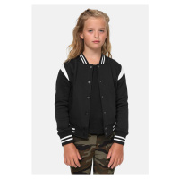 Dívčí inset College Sweat Jacket černo/bílá