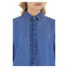 Košile la martina woman shirt l/s light lyocell modrá