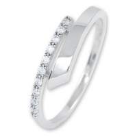 Brilio Silver Něžný stříbrný prsten s krystaly 426 001 00573 04 58 mm