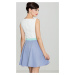 Bílé šaty s fialovou sukní Světle modrá