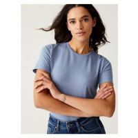 Světle modré dámské basic tričko Marks & Spencer