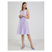 Světle fialové dámské kostkované šaty ORSAY