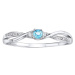 Silvego Stříbrný prsten s modrým Topazem a Brilliance Zirconia JJJR1100TS 54 mm