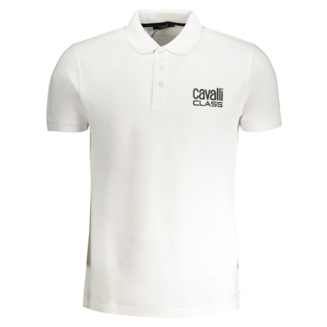 Cavalli Class QXT64ZKB002 Pánské polo bílé Roberto Cavalli