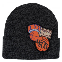 Pánská / junior čepice New York NBA Logo HCFK4341 Tmavě šedá s černou vzor oranžová - Mitchell &