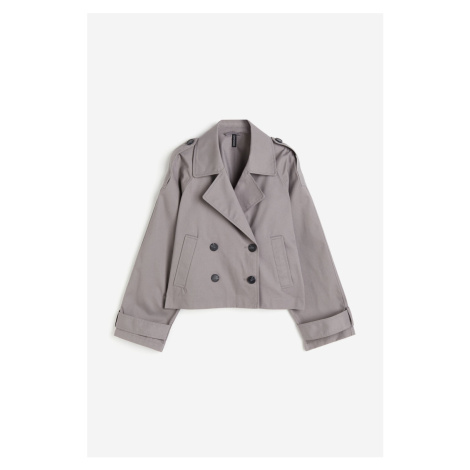 H & M - Krátký keprový námořnický kabát - šedá H&M