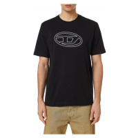 Tričko diesel t-just-bigoval t-shirt černá