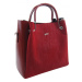 Elegantní dámská kabelka S728 červeno-bordová GROSSO