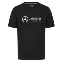 Mercedes AMG Petronas pánské tričko Large Logo Black F1 Team 2024
