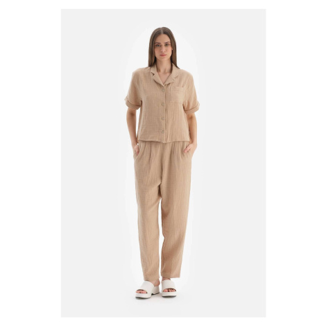 Dagi Beige Muslin Pants