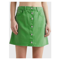 Zelená dámská džínová sukně Tommy Jeans