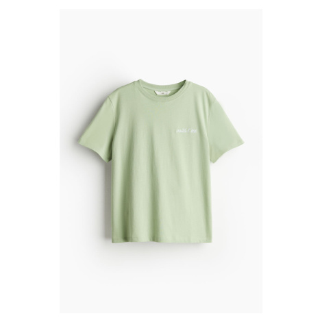 H & M - Bavlněné tričko - zelená H&M