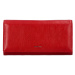 Prostorná dámská luxusní peněženka Marina, červená hladká
