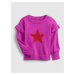 Růžový holčičí svetr s hvězdou GAP