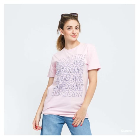 Tričko Girls Are Awesome Messy Morning Tee Pink