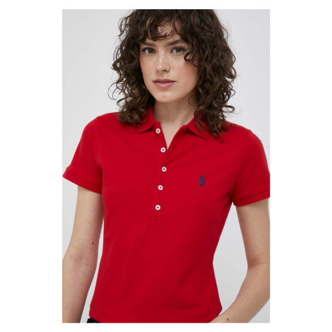 Polo tričko Ralph Lauren červená barva, 211870245