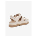 Krémové dámské kožené sandály UGG Goldenstar Strap