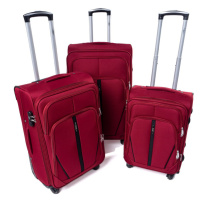 Rogal Tmavě červená sada 3 cestovních kufrů 