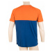 Pánské tričko s knoflíky SENSOR Merino Air PT oranžová/modrá
