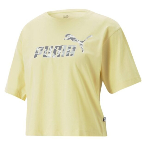 Puma SUMMER SPLASH GRAPHIC TEE Dámské triko, žlutá, velikost