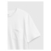 Bílé klučičí tričko GAP Teen z organické bavlny