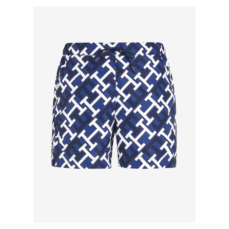 Tmavě modré pánské vzorované plavky Tommy Hilfiger Underwear