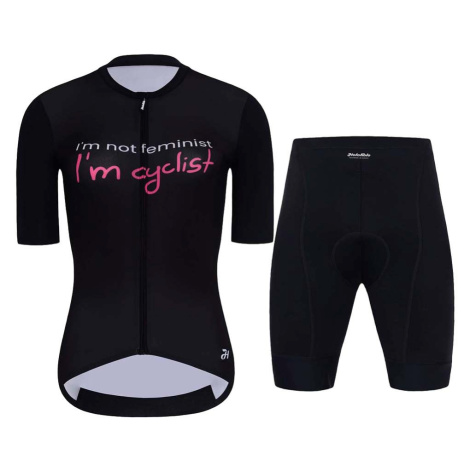 HOLOKOLO Cyklistický krátký dres a krátké kalhoty - CYCLIST ELITE LADY - černá