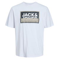 Jack&Jones Pánské triko JCOLOGAN Standard Fit 12253442 White